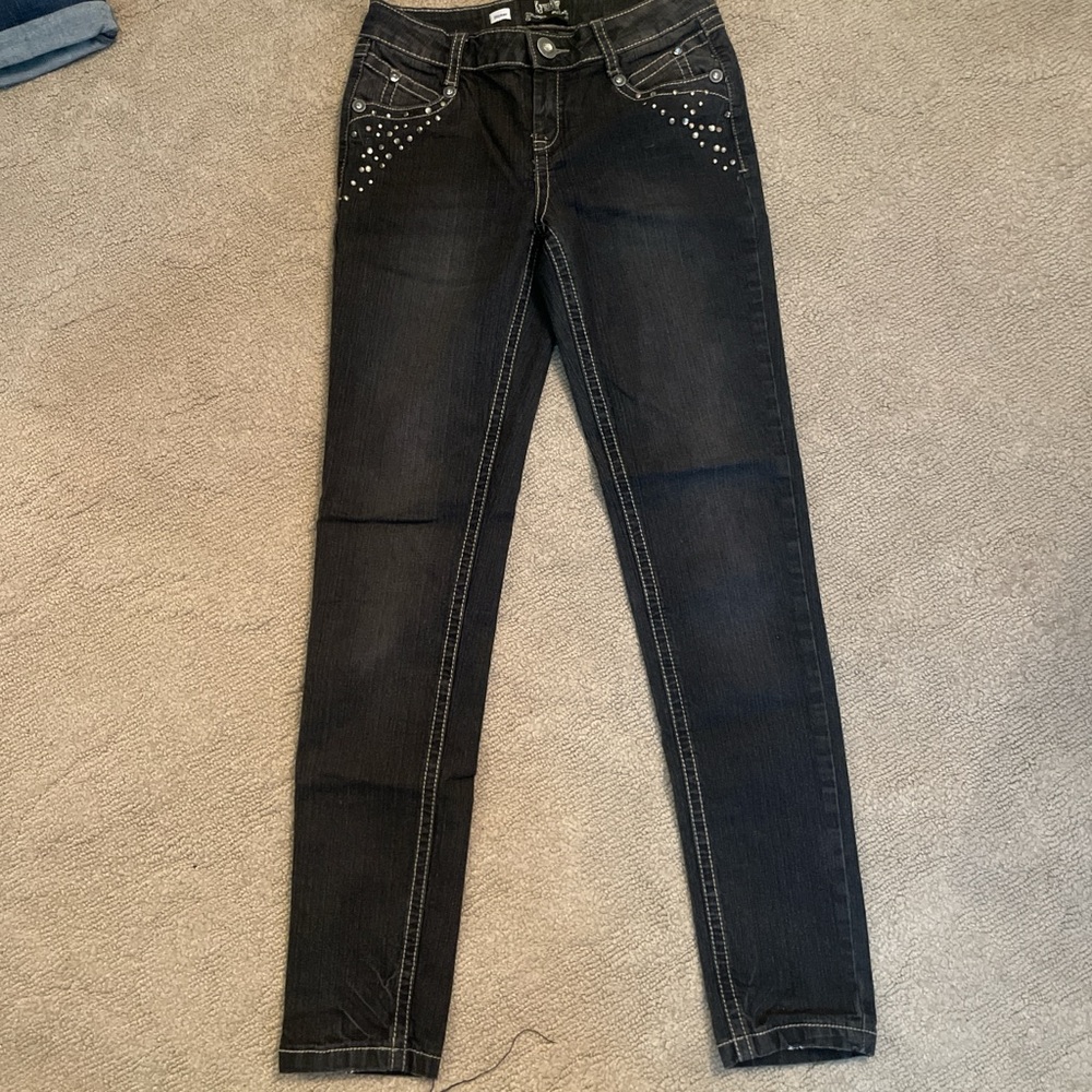 Women's Black Studded Jeans